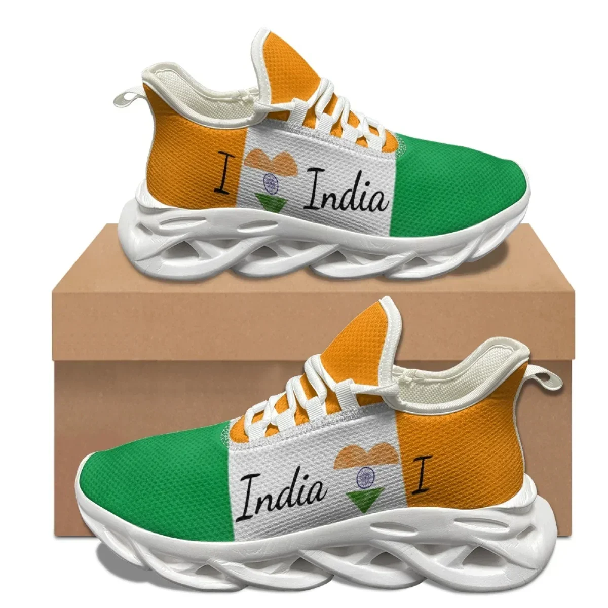 2023 أنا أحب الهند تصميم أحذية رياضية الإناث مريحة الدانتيل يصل المضادة للانزلاق أحذية مشي في الهواء الطلق زوجين موضة الصيف حذاء كاجوال #1