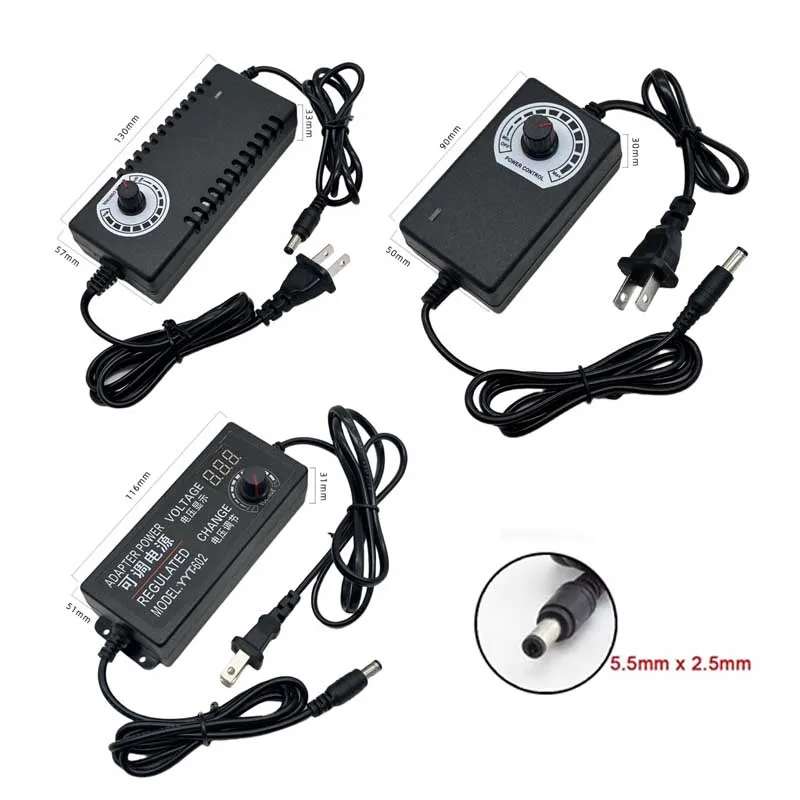 Adjustable Power Supply Adapter 12V 3V 5V 6V 9V 15V 24V 1A 2A 5A AC/DC Switching Power Supply Adapter 220V To 12V 24V 12 24 V