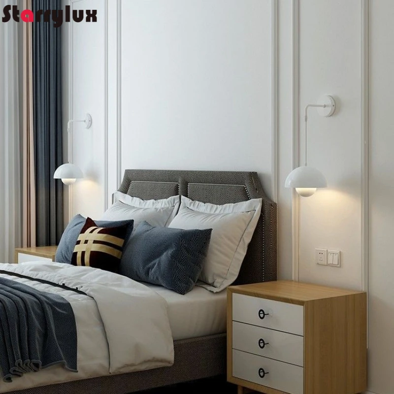

Product Title: Bud Wall Lamp Nordic Modern, Bedroom Wall Light for Eye Protection, French Cream Style Decor