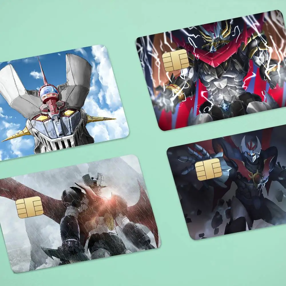 Anime Mazinger Z 100% Hot Sale Amine Credit Debit Bank Card Bus Card Film Skin Sticker 1 Set Of 4 Pcs