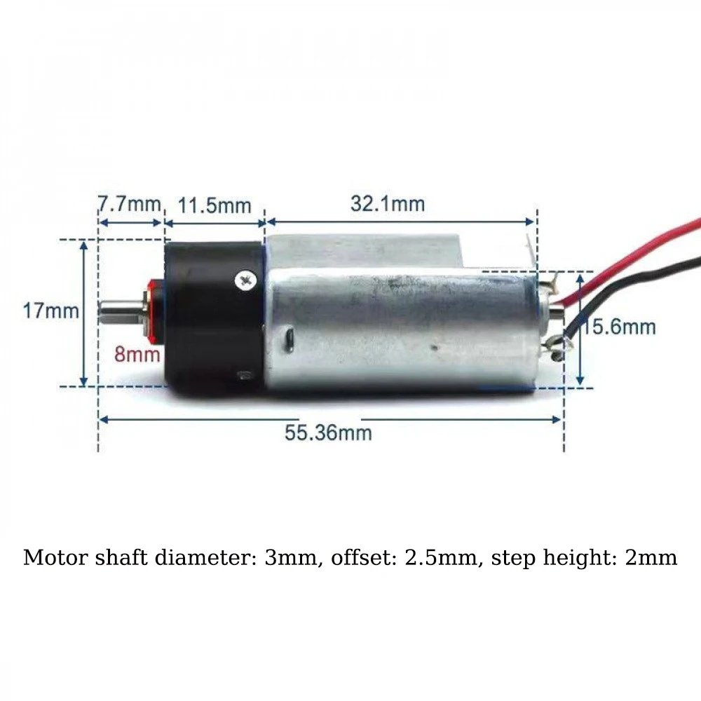 1PCS DC3V 180 Plastic Planetary Reduction Gear Motor 1:6 Ratio Silent High Torque 1313RPM High Speed Mini Speed Reducer Motor