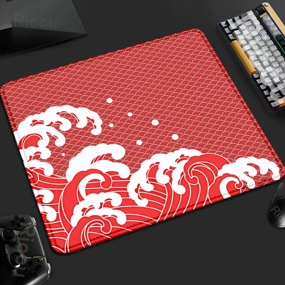 Small Size Wave Series Gaming Control Xs Mouse Pad Laptop Art Design Non-slip Deskmat 40x45cm Office Gamer Natural Rubber Carpet