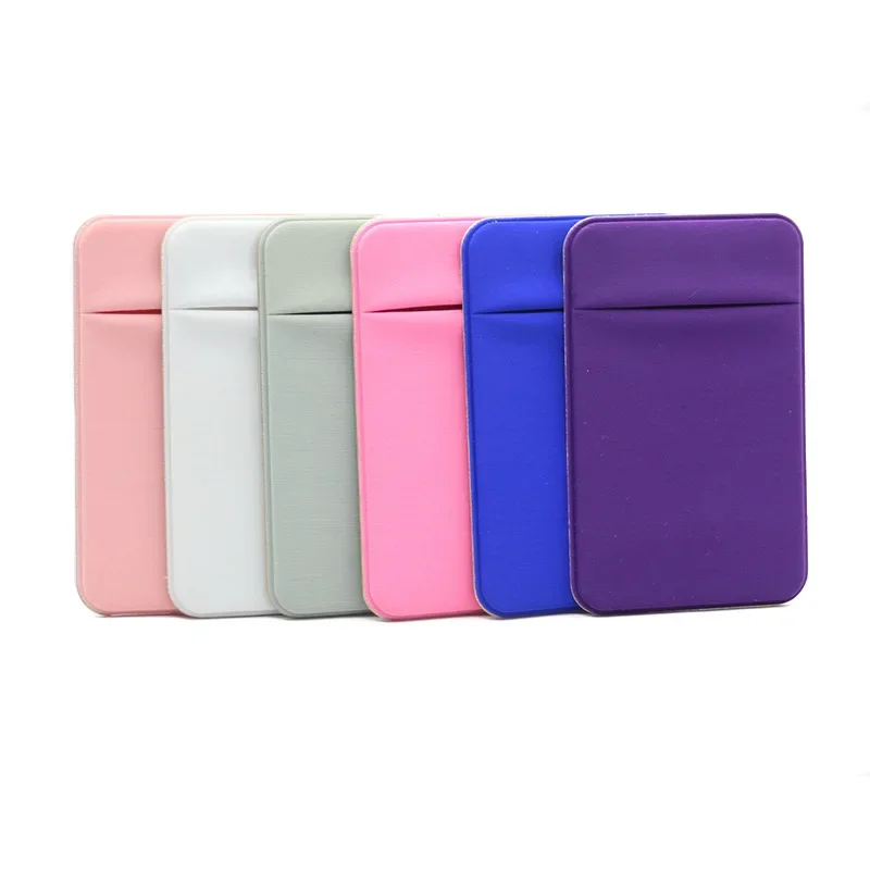 1 PCS 9 Color Adhesive Sticker Mobile Phone Back Cards Wallet Case Credit ID Card Holder Cell Phone Card Holder Pocket