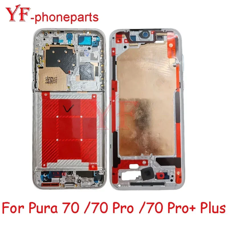 For Huawei Pura 70 Pro Pro+ Plus Ultra P70 Middle Frame LCD Front Frame Housing Bezel Plate With Side Button