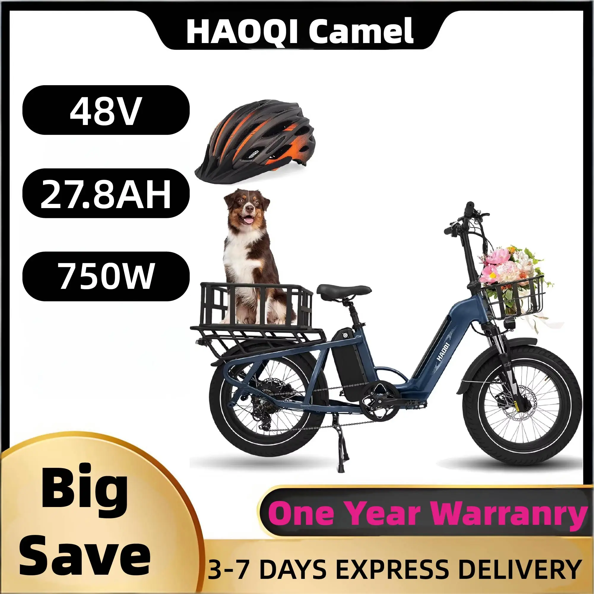 

HAOQI Camel adult E-bike 750W 48V 27.8AH commute Electric Bike,20 Fat Tire city ebike，electric bicycle