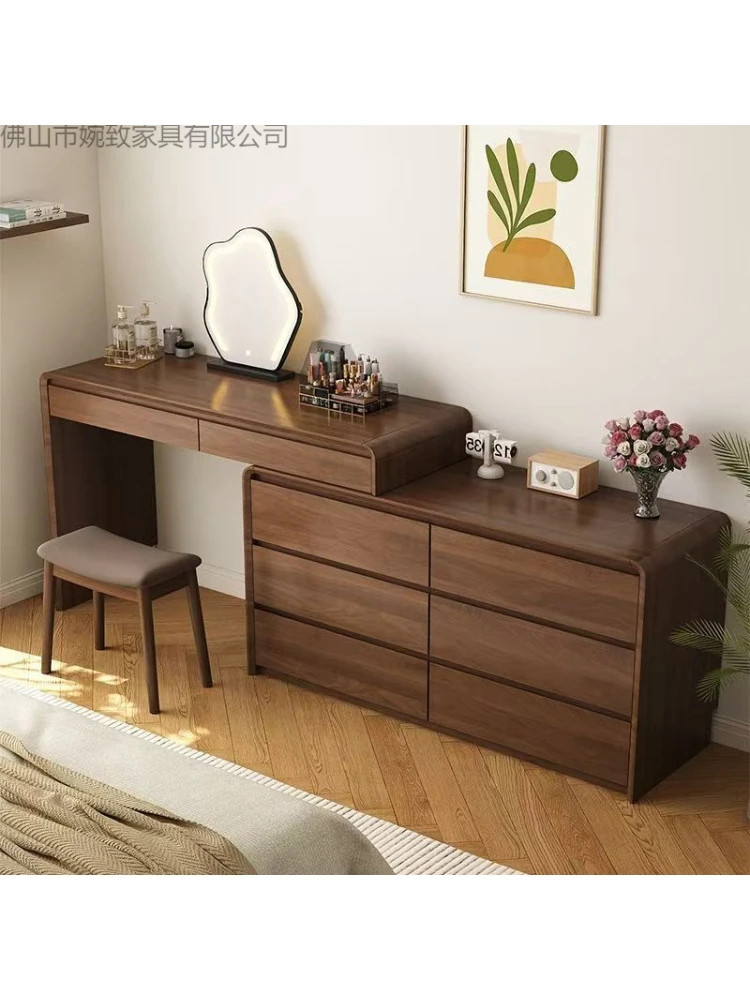 Moderne kaptafel houten plank kaptafel hoekstudie nachtkastje organisator make-up schoonheid vestidores lounge suite meubilair - afbeelding 2