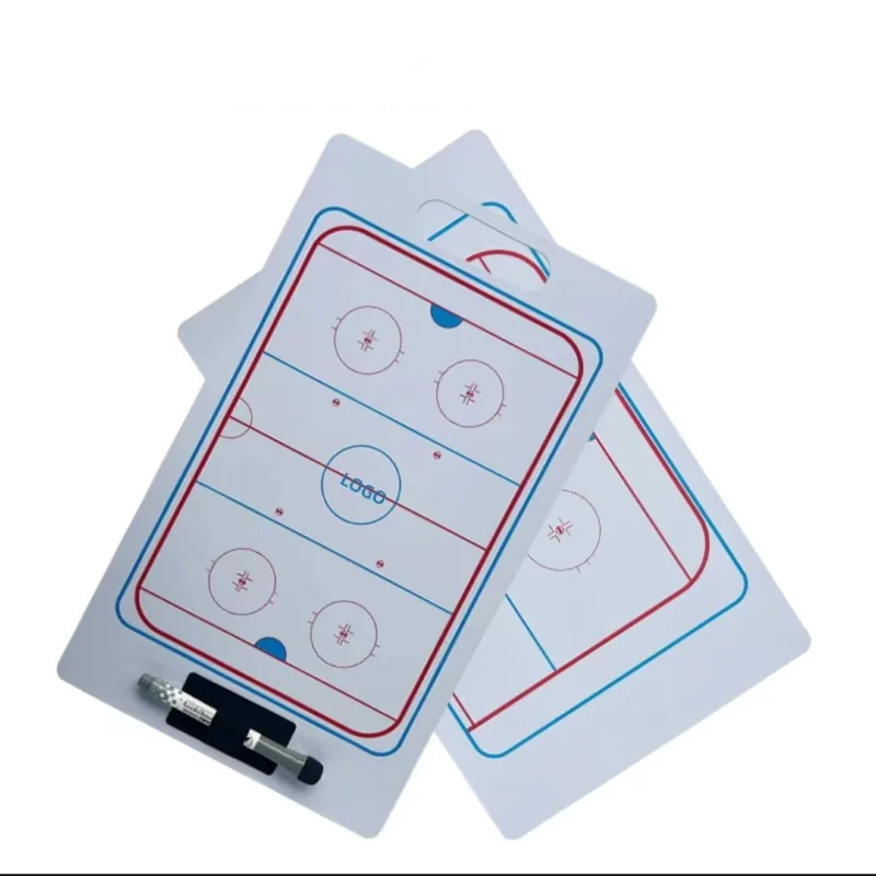 

PVC Ice Hockey Tactical Board Erasable Reusable Puck Training Match Portable Coach Strategy Display Board Ice Hockey Accessory