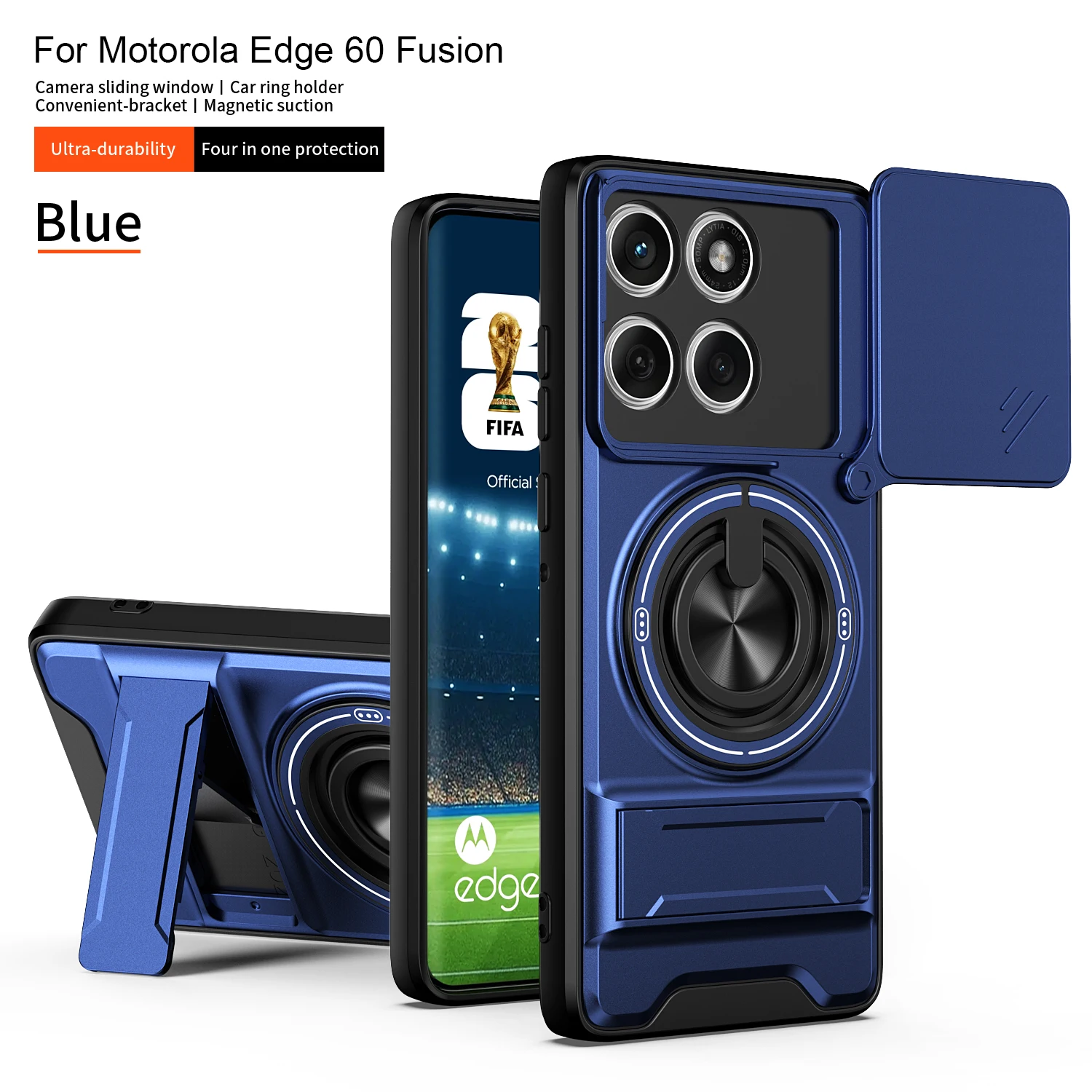 Étui pour Motorola Moto X70 Air Edge 70 60 Pro 60S 60 Fusion, support magnétique rotatif, coque de téléphone avec couvercle coulissant rotatif pour l'objectif Étui pour Motorola Moto X70 Air Edge 70 60 Pro 60S 60 Fusion, support magnétique rotatif, coque de téléphone avec couvercle coulissant rotatif pour l'objectif