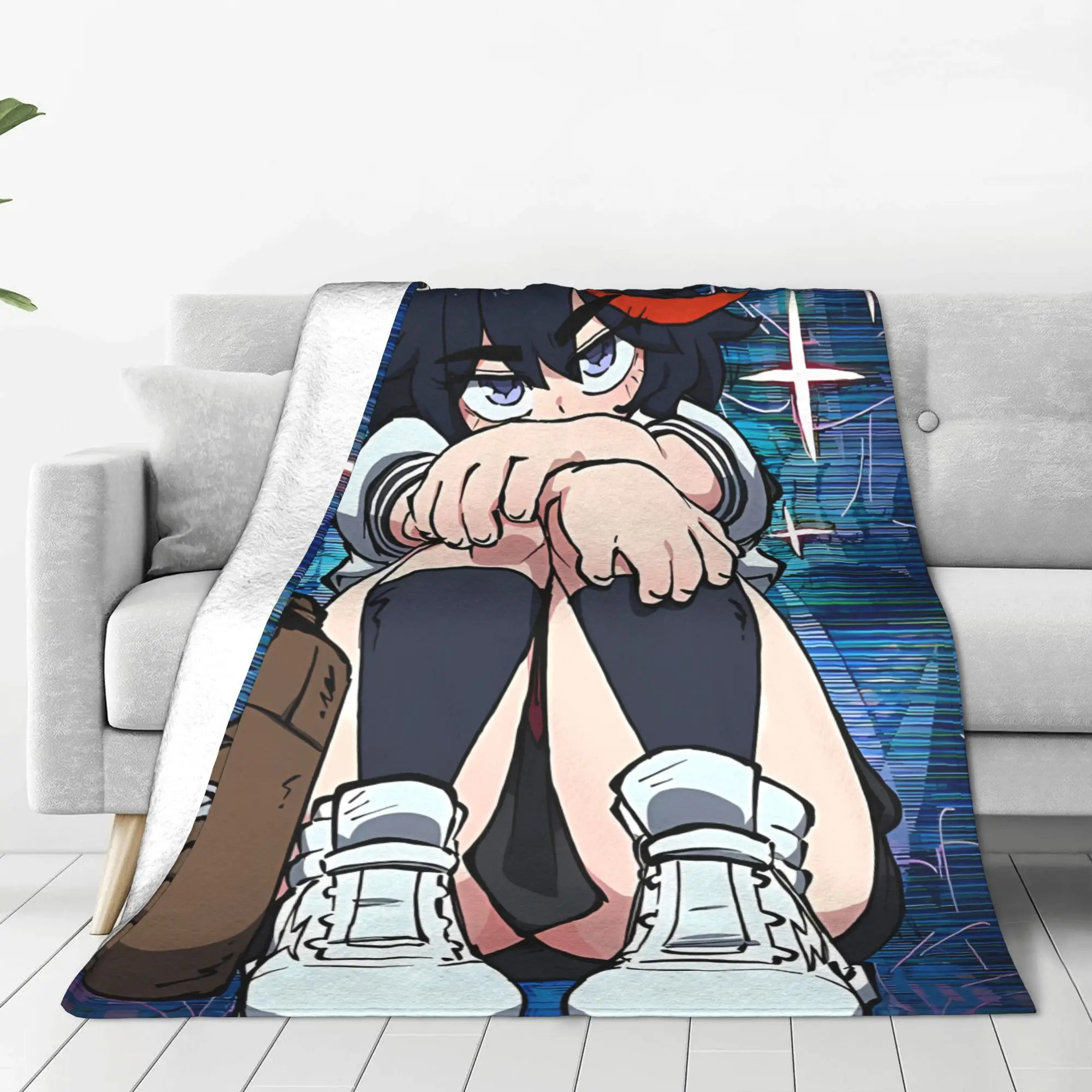 1PC Home Cute Room Decor Before Revenge Blanket Throw Blanket Kill la Kill Novelty Warm Blanket All Season