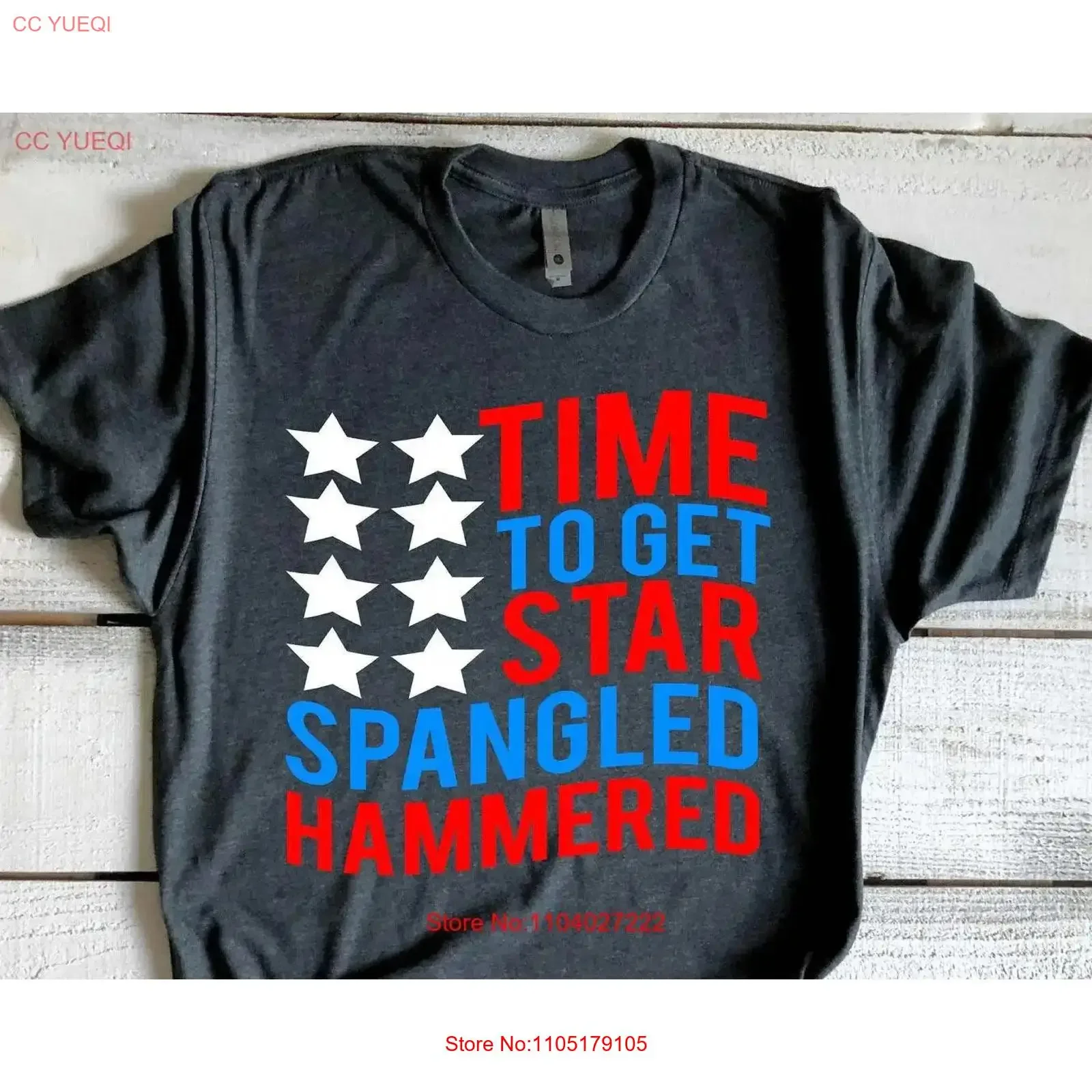 Camiseta del 4 de julio, tiempo para conseguir la estrella, martillado, divertido Día de la Independencia del 4o s, vacaciones, beber, vintage, lavado