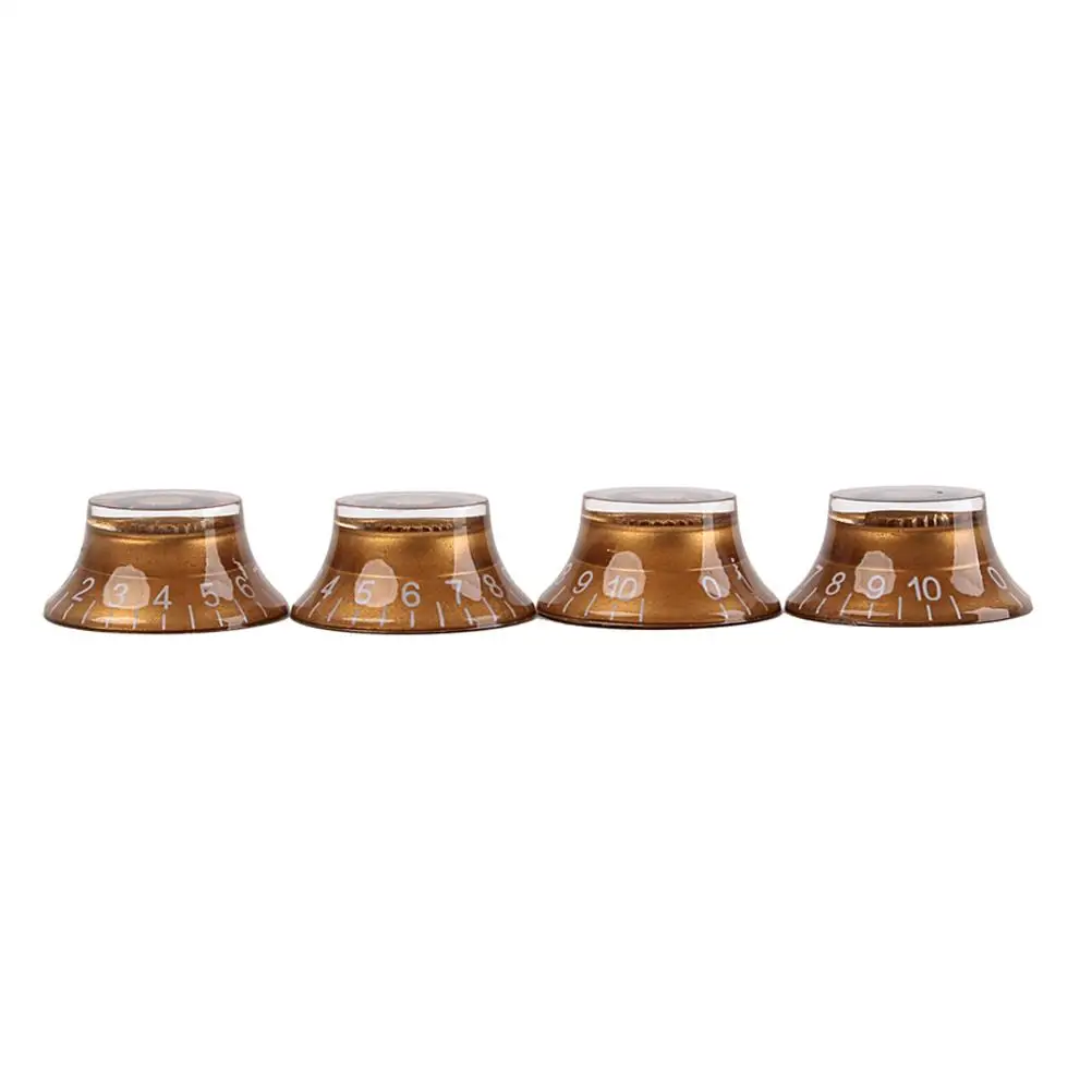 

4 Pcs Pegs for Electric Guitar Accessories Knob Knobs Volume Gold Golden Black Control Cap Parts Tuner