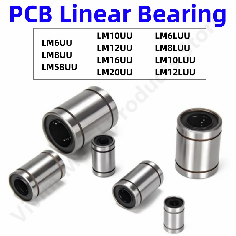 2 PCS/lot Fixture Fittings Linear Bearing LM6UU LM8UU Bearing Seat Support Rod Counterpoint Rod Clamp Spring Clamp Ring Column