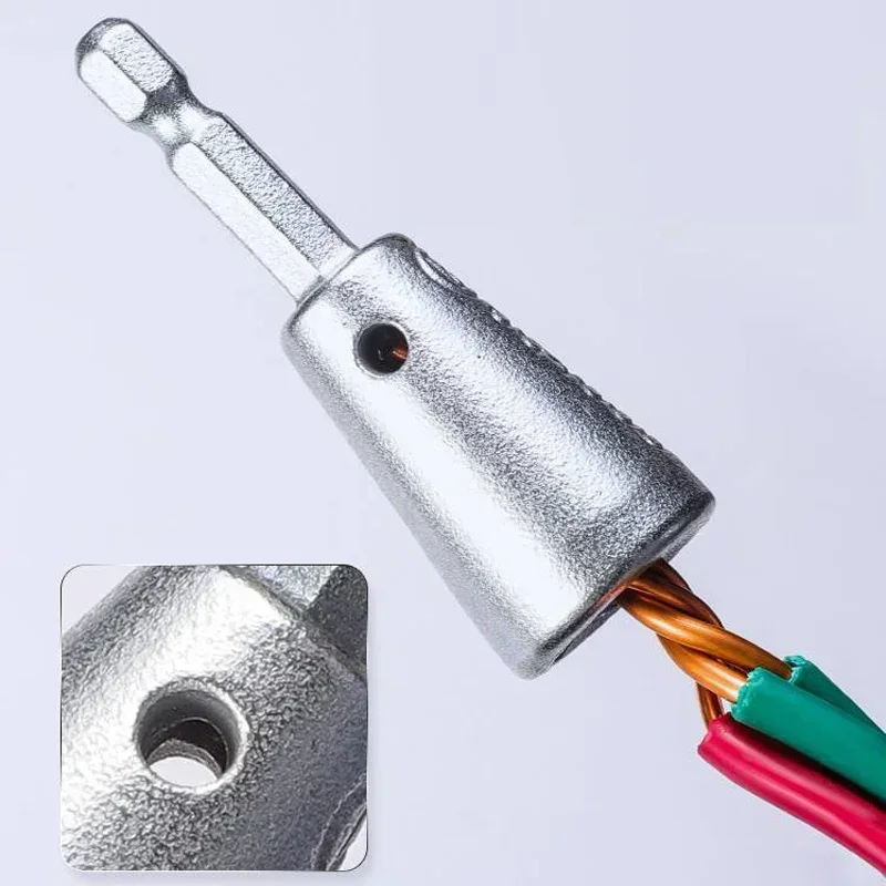 1PC Wire Twisting Tools With 6mm Hexagonal Handle Electrician Dedicated Line Splitter Quickly Twister Peeling Free Wire Tools