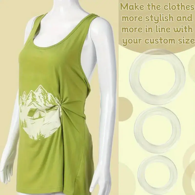 موضة البلاستيك دائرة مستديرة كليب مشبك شال تي شيرت التعادل كليب بروش الخصر مشبك تنوعا الملابس مقاطع شفافة حامل