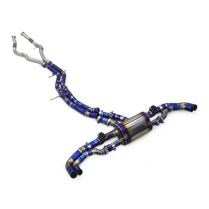 OEM Muffler Exhaust Pipes For Audi RS Q8/RSQ8/Q8 2019-2023 Titanium Catback Electronic Valve Quad Tips