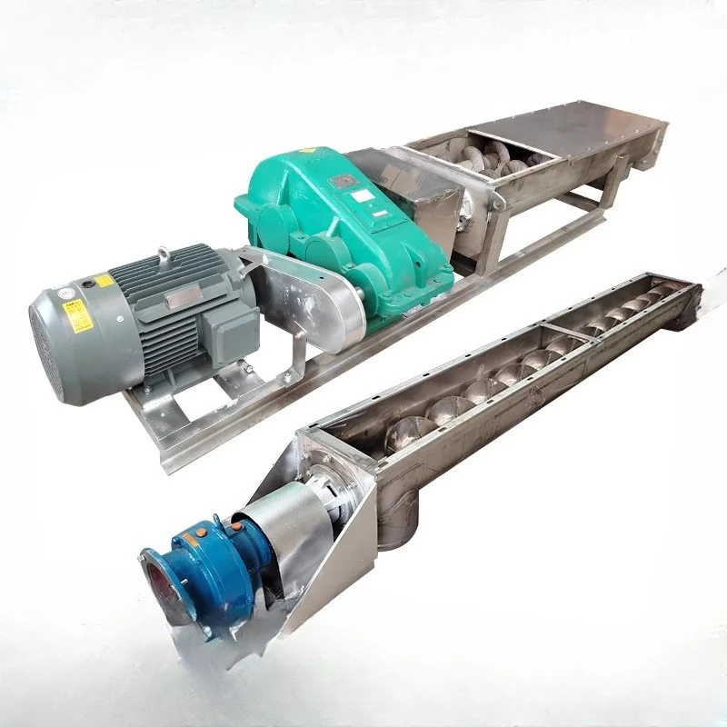 Screw conveyor U-shaped tubular stainless steel cement, coal ash, sand, calcium powder granular elevator, winch feeder