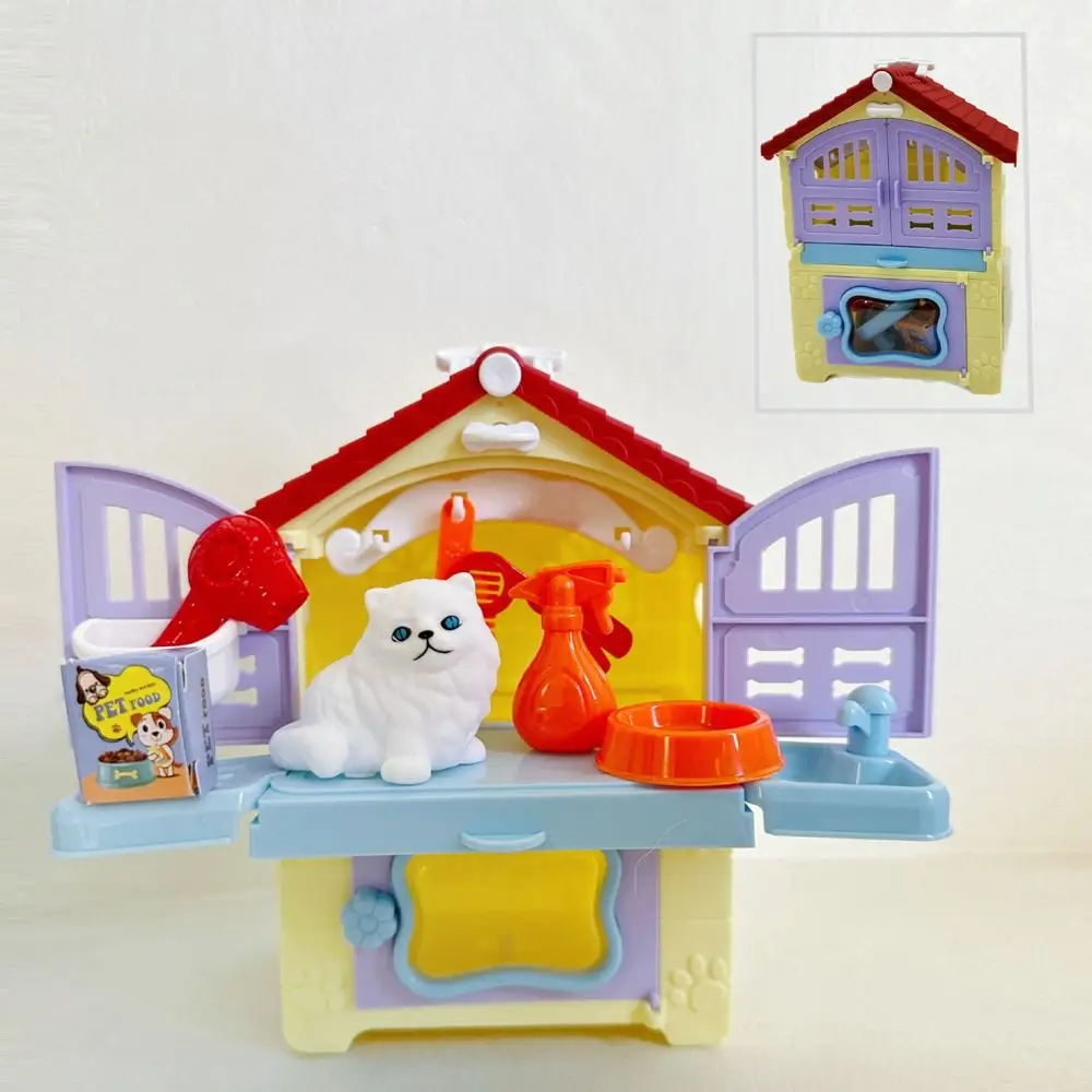 Decoration Puppy Cat Scene Playing Supermarket Interactive Play House Cute Mini Pretend Easter Day Gift