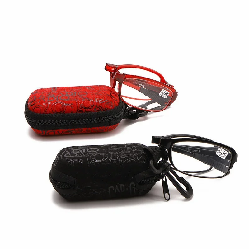 Folding Reading Glasses With Case Men Women TR90 Clear Lens Presbyopia Eyeglasses Magnifier Glasses Diopter +1.0~ +4.0