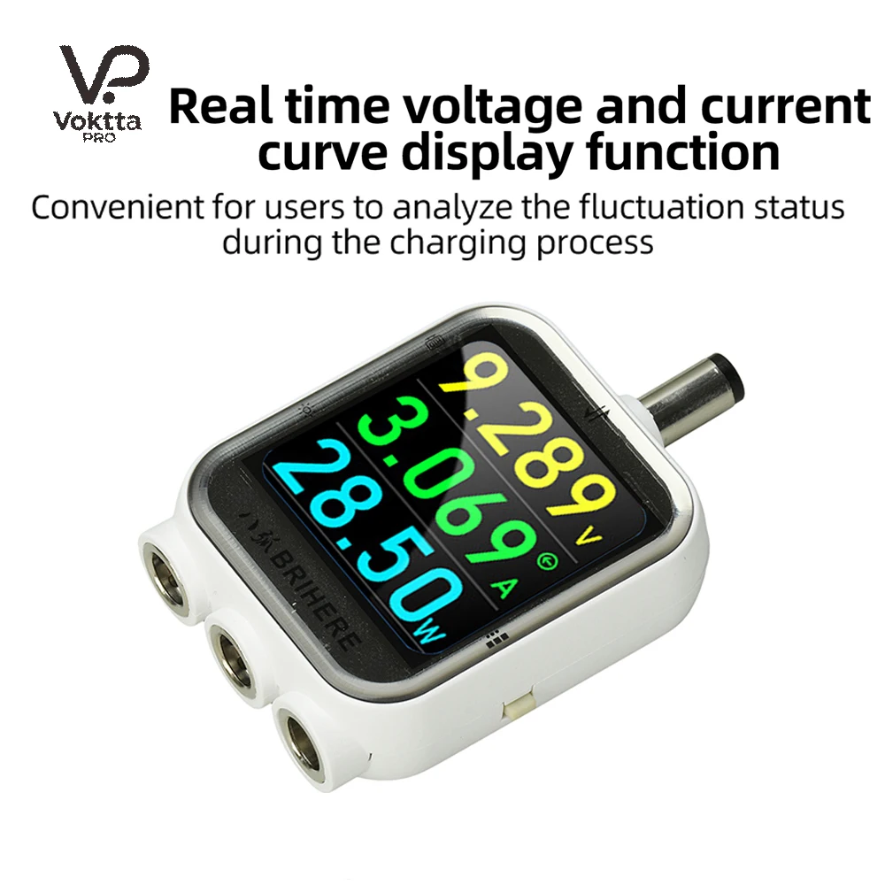 B50 High-Precision Digital Voltage Current and Power Meter DC 5517/5521/5525 Interface Tester Fast Charging Monitor 6A