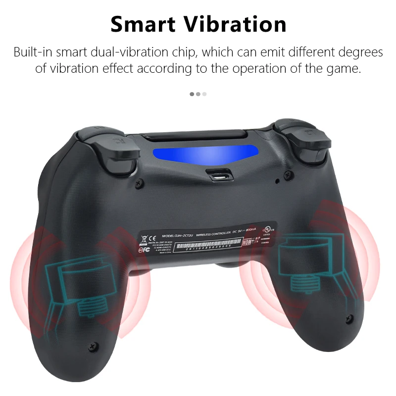 Gamepad For PS4 Controller For PS4/Pro/Slim/PS3/PC/Steam Controle Bluetooth 6-Axis Intelligent Dual Vibration For Controller PS4