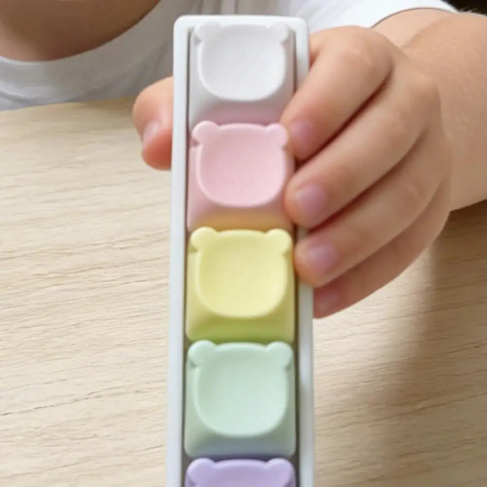 Stress Relief Toy Tactile Clicker Stress Relief Button Toy Keyboard Crisp Clicking Sound Fidget Keychain Lightweight Portable