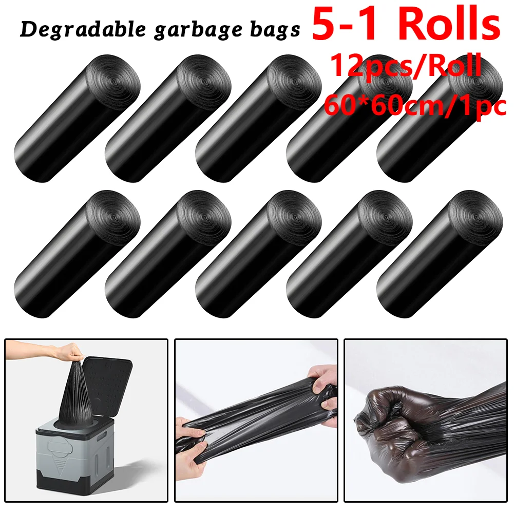 Sac à déchets pliable pour toilettes d'extérieur, pochette à déchets jetable portable, respectueuse 