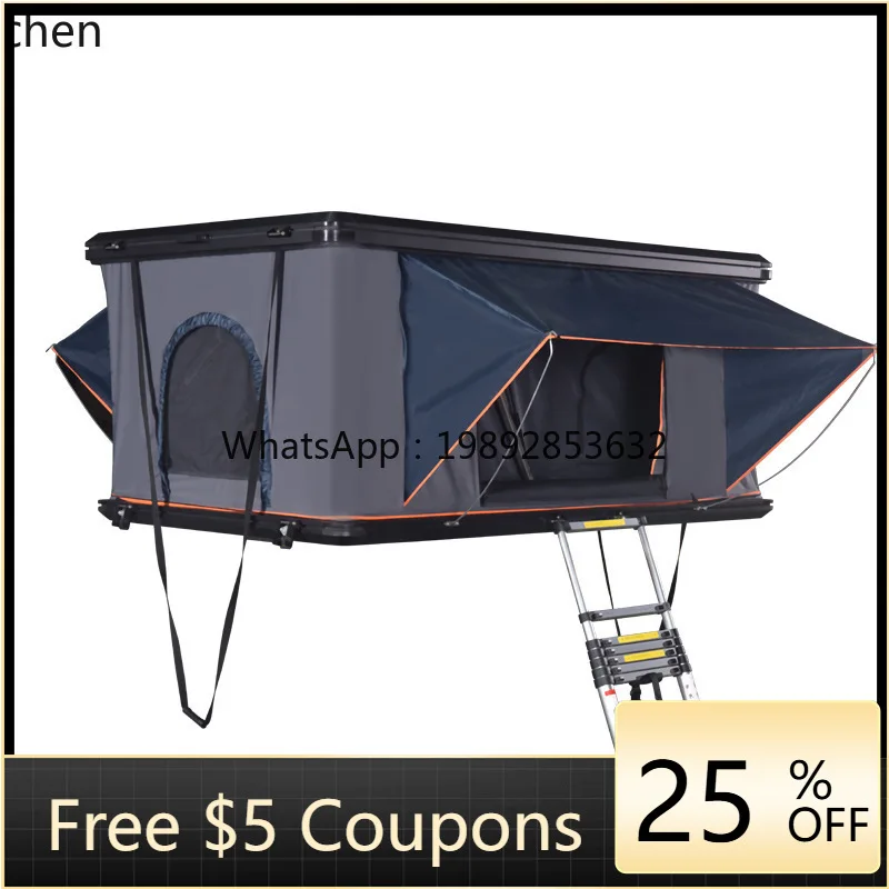 

aluminum roof tent self-driving tour camping free construction lunch break room bed car overnight
