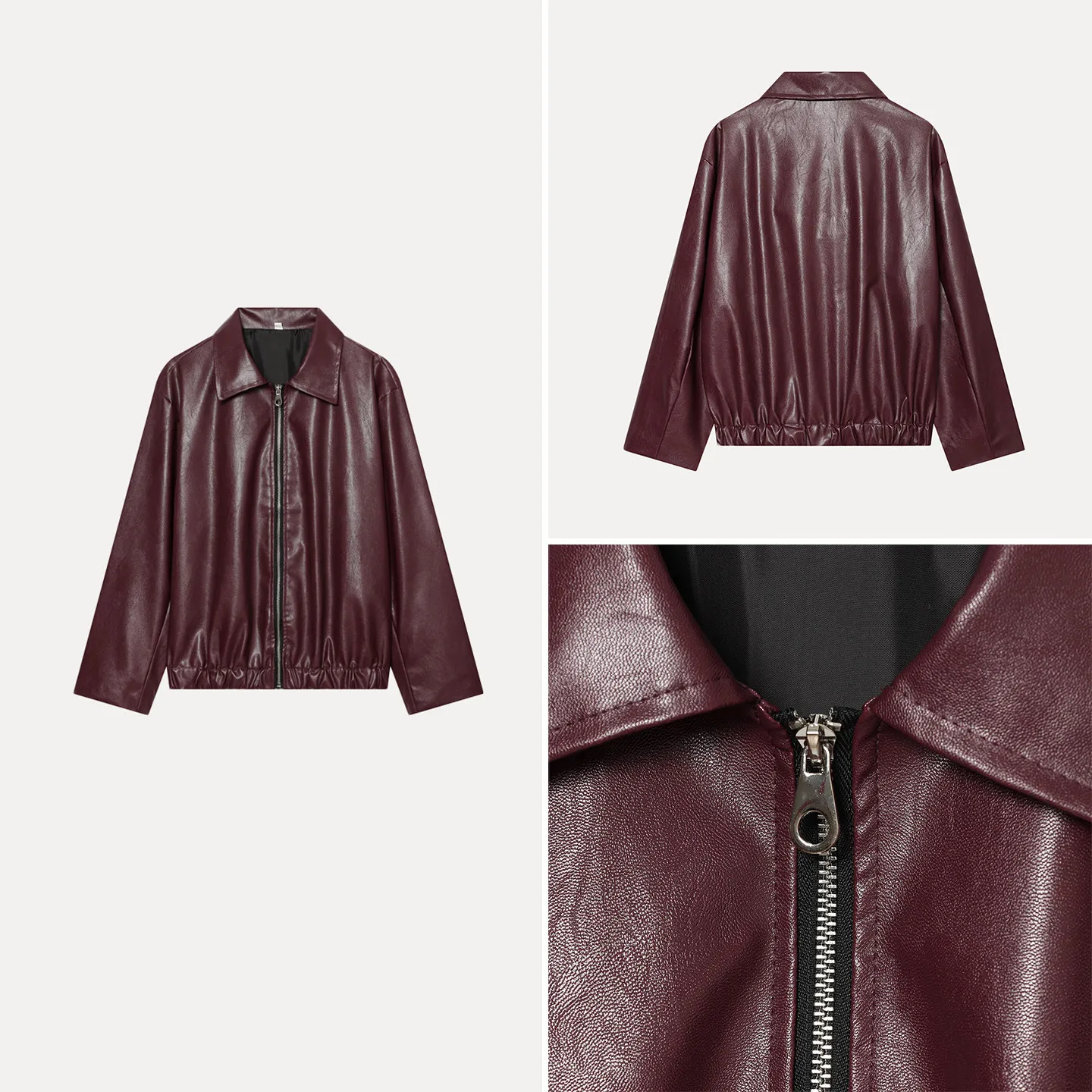 Summer 2026 Women's Zipper Flight Jacket Coat Personality Quality Collar Long Sleeve Regular Length Other Fabric Women's Coat