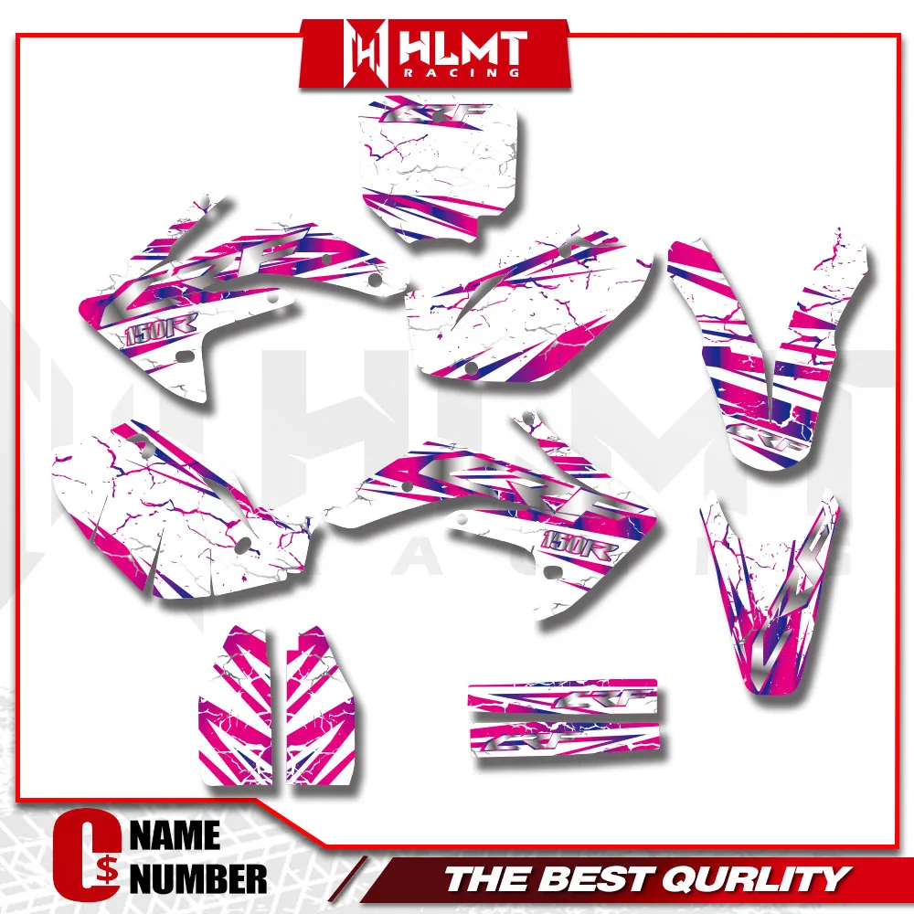 For HONDA CRF150R CRF 150R 2007 2008 2009-2025 2026 CRF150cc Motocross Backgrounds Decals Graphics Stickers Kits Number Custom