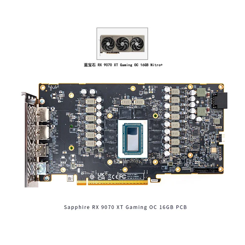 Barrow BS-SA9070XT-PA GPU Water Block Use for Sapphire Radeon RTX 9070 XT GAMING Nitro+ Video Card / Copper Cooling Radiator