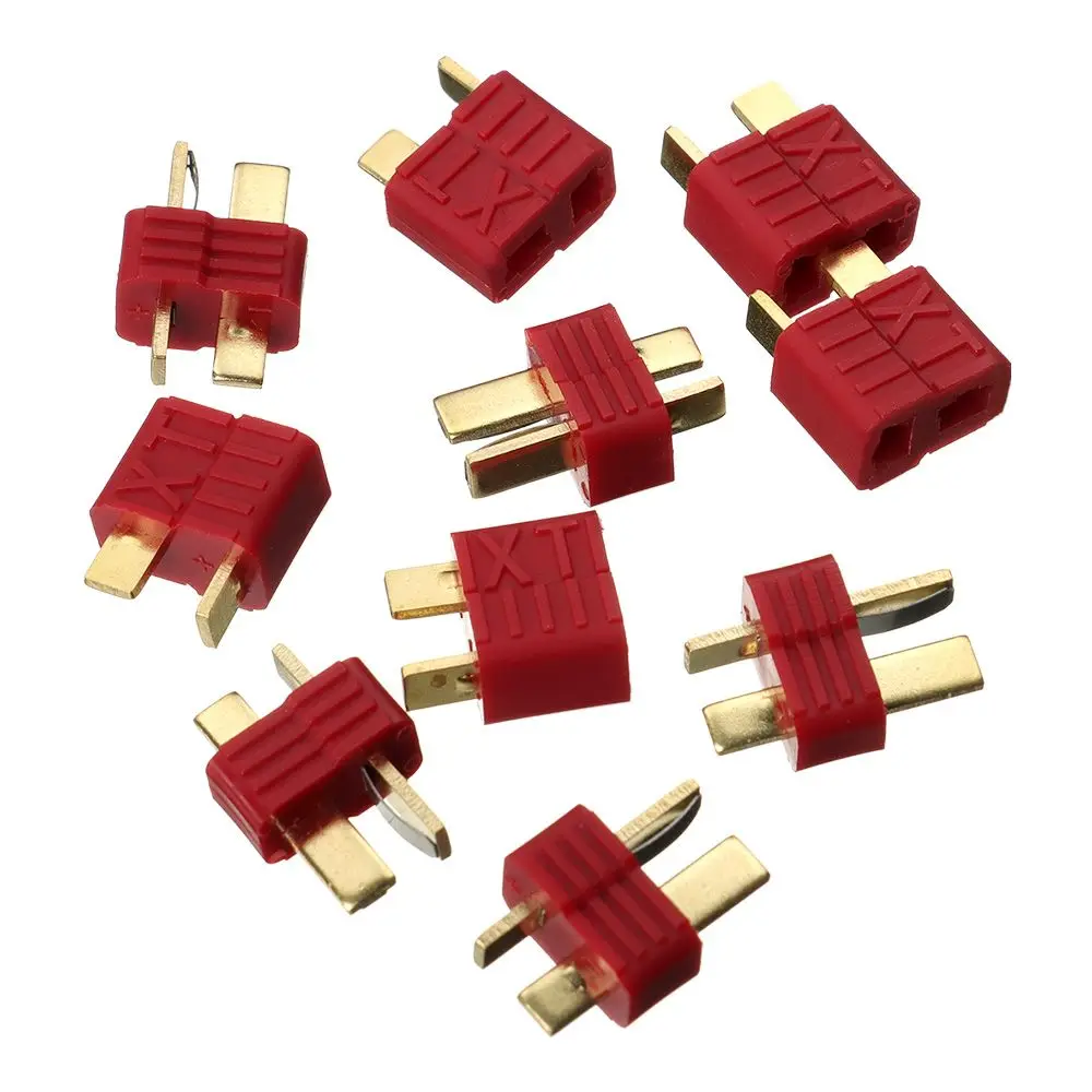 5/10sets ESC RC FPV Non-slip Multiple Specifications T Plug Male&Female Deans Connectors T-plug Battery Wire Welding