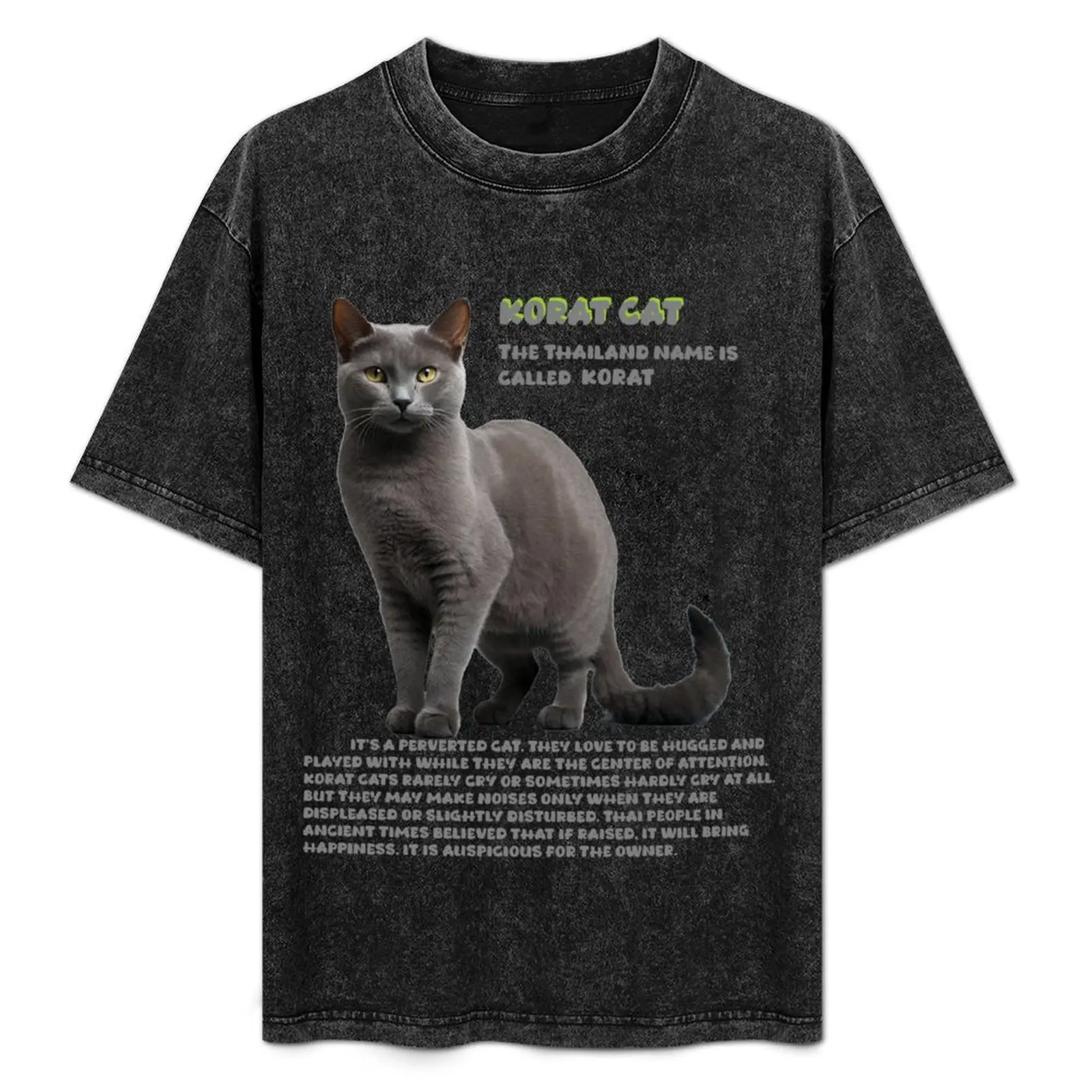 Camiseta de la raza de gatos Korat, camiseta de viaje de secado rápido