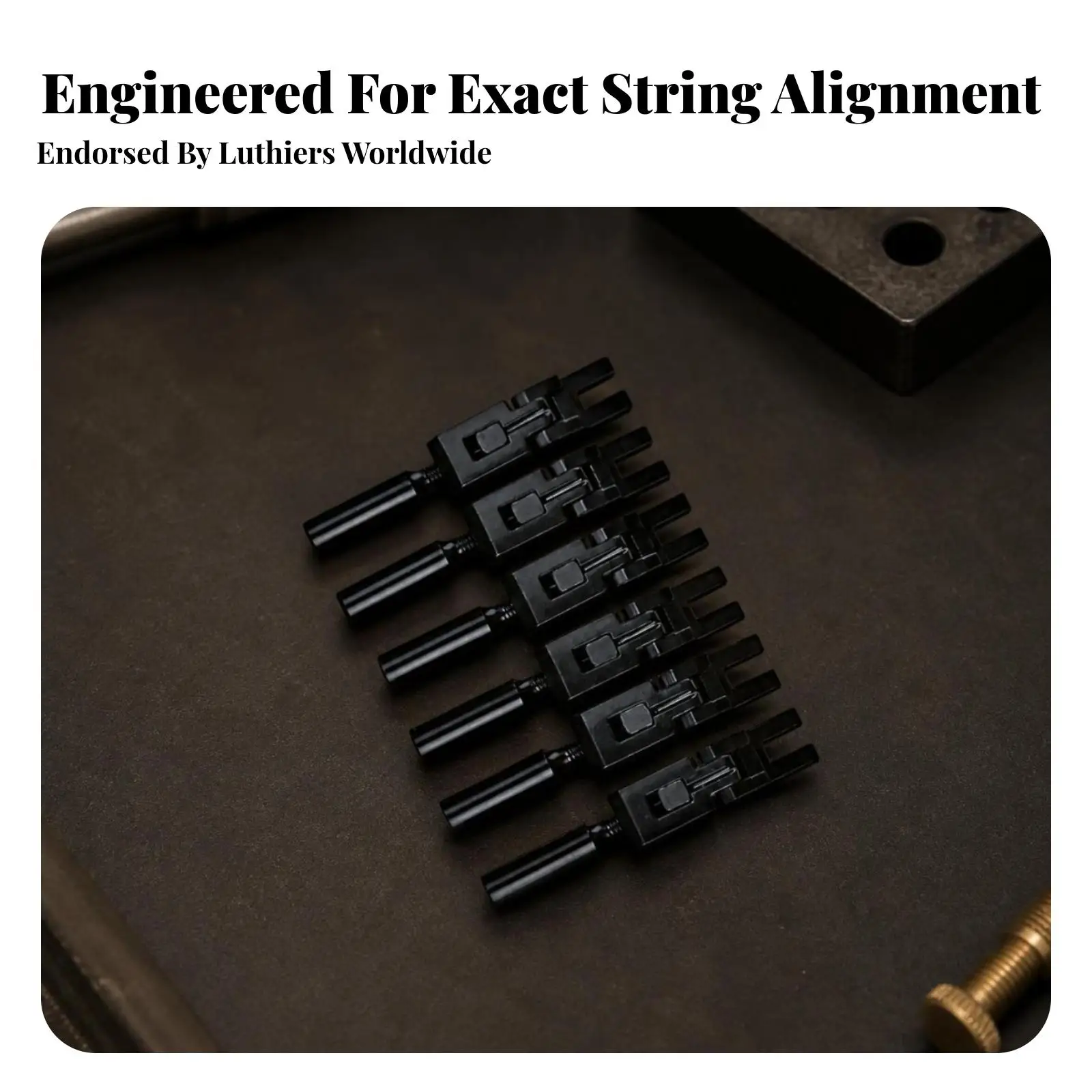 6 Pieces Guitar Bridge Saddle Set Compatible Hardware Exact for Guitarists