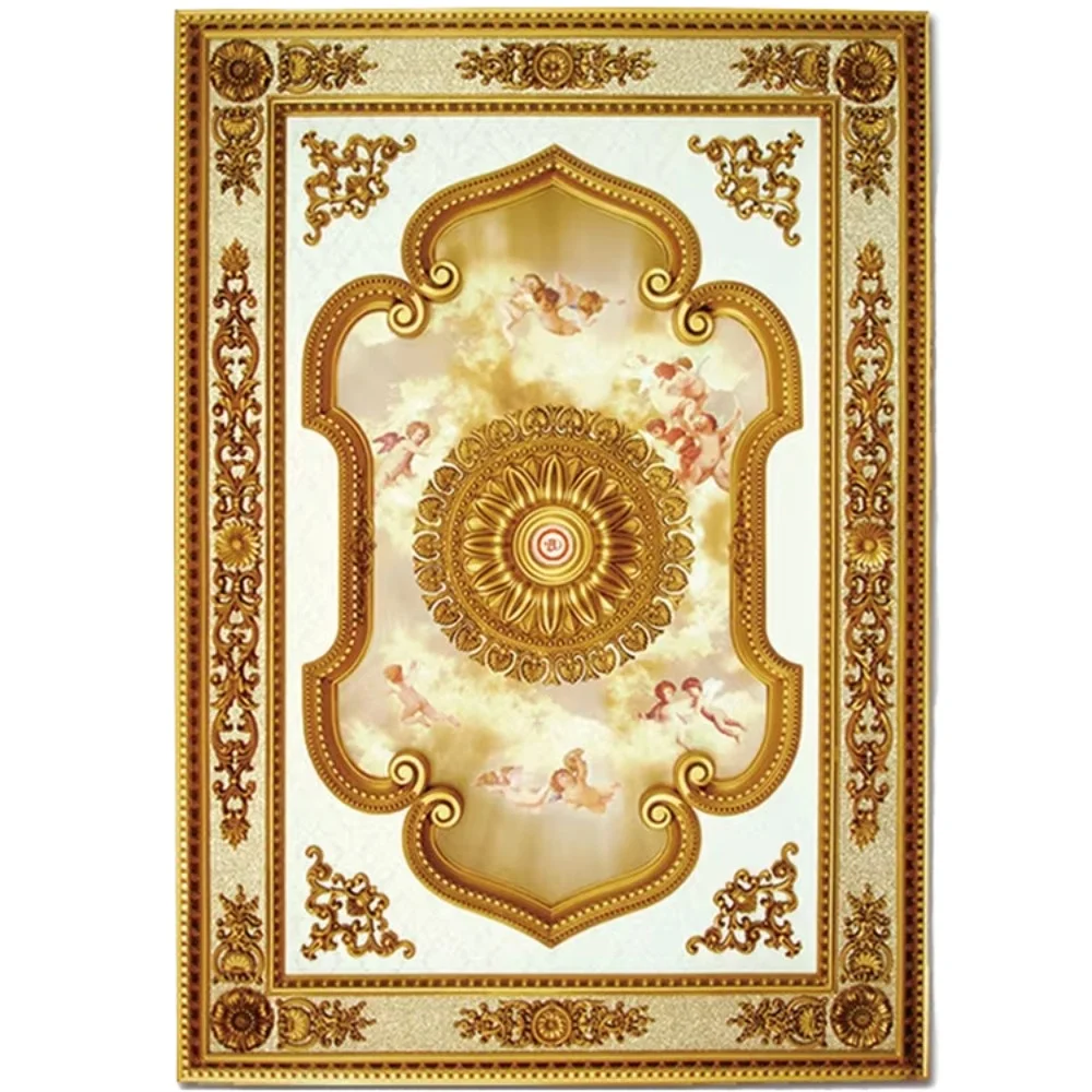 New traditional European rectangular ceiling panel accessories for indoor home decoration moisture resistance