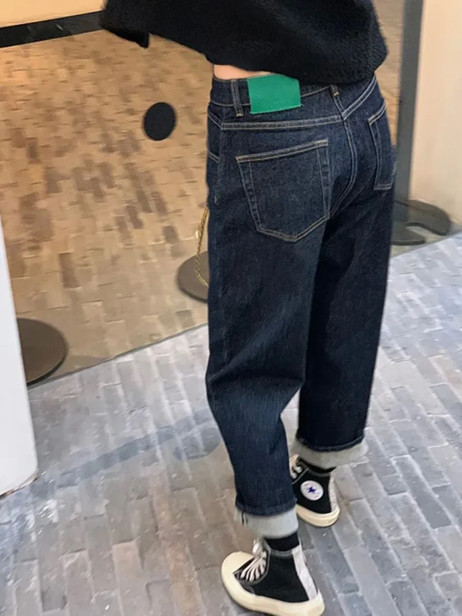 

High Waist Loose Harlan Jeans Casual Straight Leg Pants Women's Premium Denim Nine-Tenths Trousers Comfortable Fit Summer 2023