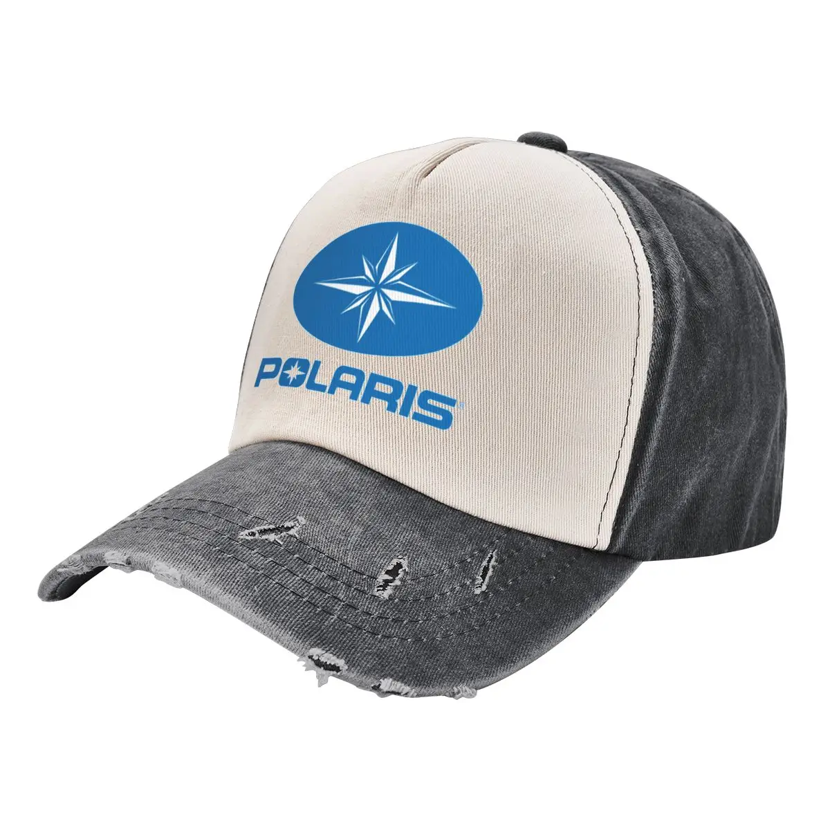 Polaris Logo Trucker Hats Accessories Vintage Distressed Denim Washed Headwear For Men Women Adjustable