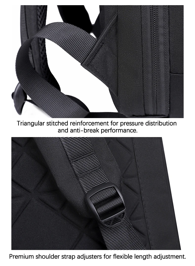 MUMUCC Hard EVA Shell Laptop Backpack Shockproof USB Type C Charging Anti Theft Password Lock Travel Backpack with Luggage Strap