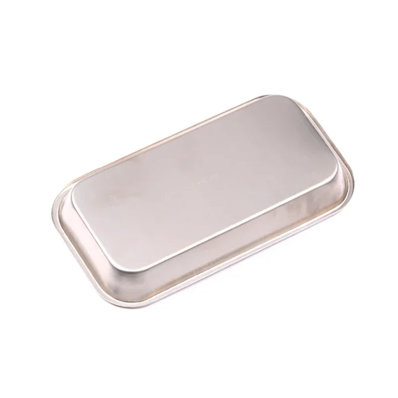 1pc  Kitchen Tray Stainless Steel Square Storage  Dental Medical Tools Nail Tattoo   Device Supplies  Dish