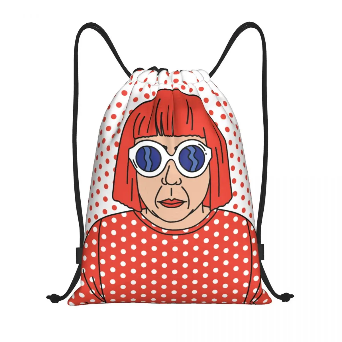 

Custom Yayoi Kusama Self Portrait Drawstring Backpack Bags Men Women Lightweight Gym Sports Sackpack Sacks for Shopping