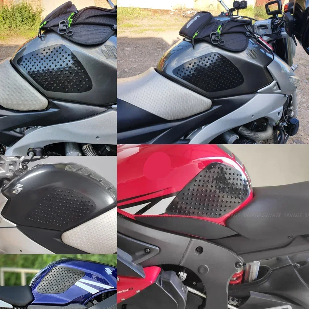 Tank Traction Pad Motorcycle Side Decal Gas Knee Grip Protector Anti Slip Sticker For SUZUKI GSR 600 GSX R 1000 GSX1300R HAYABUS