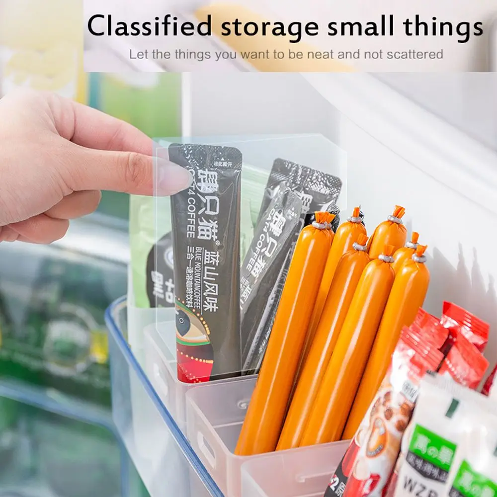 2Pcs/pack Refrigerator Side Door Storage Box Seasoning Sauce Condiment Storage Rack Household Fridge Classification