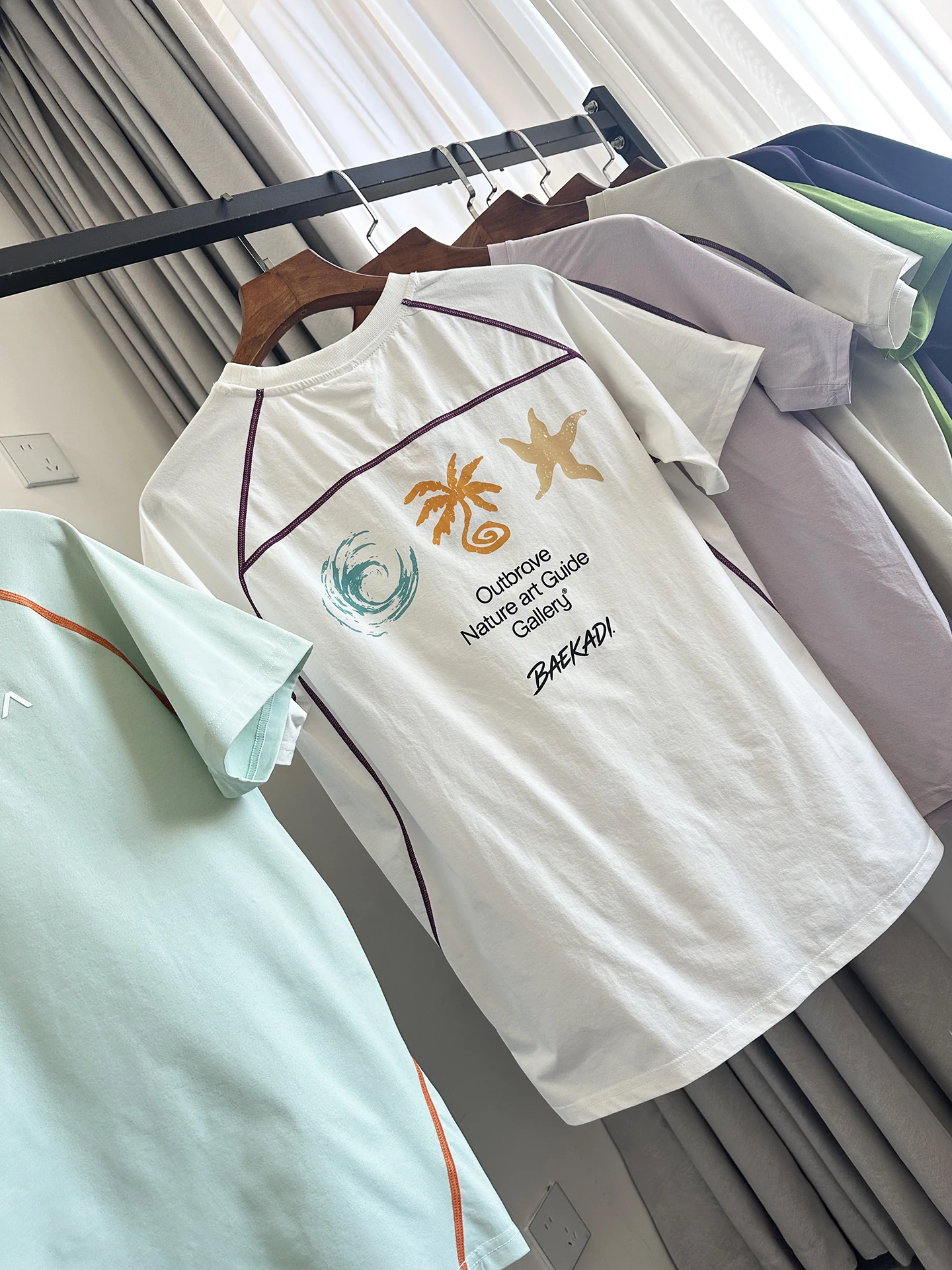 Quick Dry Sweat Absorbent Large Print round Neck Short Sleeve T-Shirt Outdoor Summer Unisex Casual Fashion Breathable UV Prot...