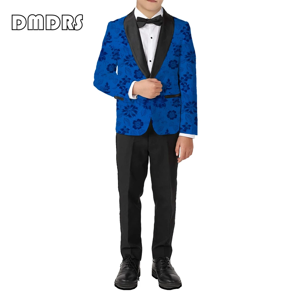 Ensemble de smoking floral imbibé pour marié, blazer et pantalon de mariage, Best Man, grande taille, 2 pièces, QueFormal