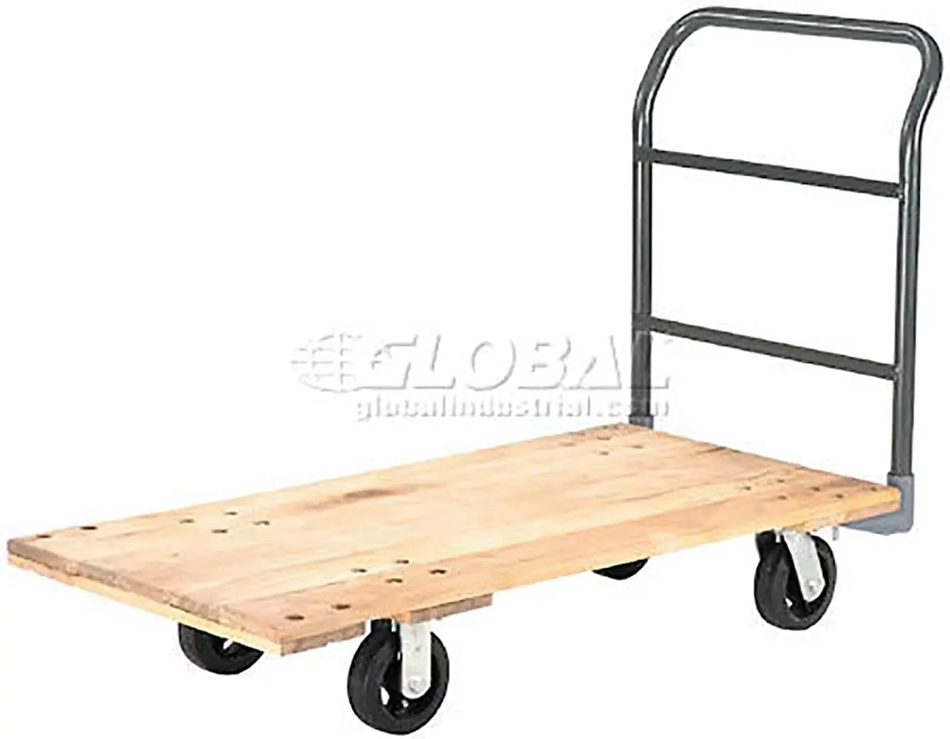 Platform Truck W/Hardwood Deck, 60 X 30, 6"" Rubber Casters