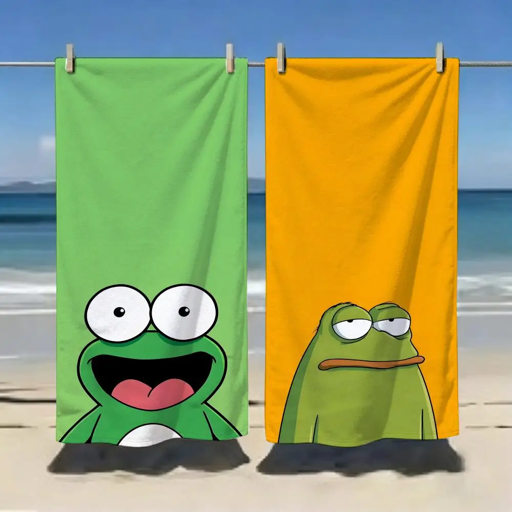Cute Funny Toads Towel Microfiber soft Beach Towel for Travel Fitness Sauna Bathing Camping