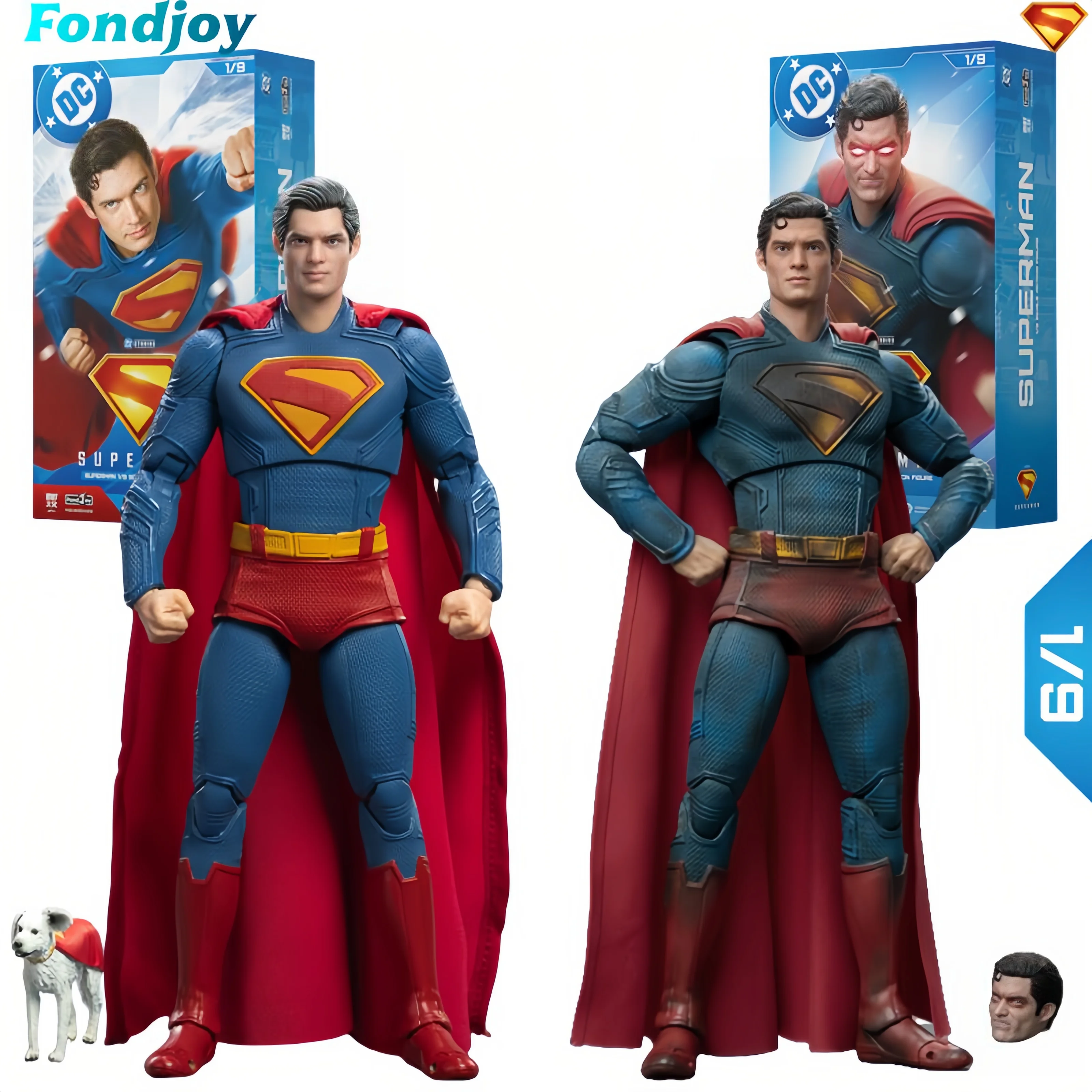 2025 Originale Fondjoy David Corenswet Superman Action Figure 1/9 Nuovo SupermanFigure PVC Comune Mobile Giocattolo Del Capretto Del Ragazzo Regalo