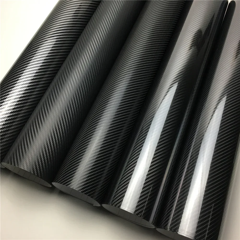 Matte & Glossy Carbon Fiber Wrap Film Vinyl Window Trim Strip Car Stickers Decal Motorcycle Vehicle Interior