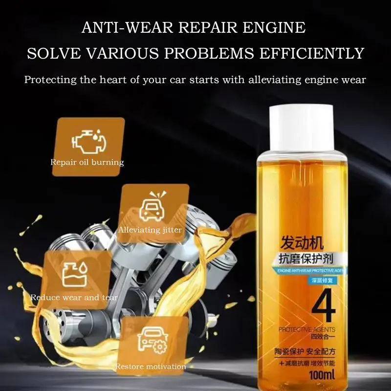 Car Engine Oil Additive 100ml Engine Repair Additive Engine Protectant Transmission Fluid Additive For Noise Reduction