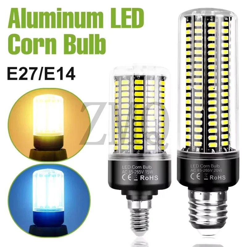 

Алюминиевый светодиодный светильник для кукурузы E27 E26 Лампа E14 B22 Светодиодная лампа 5736 3,5 Вт 5 Вт 7 Вт 9 Вт 12 Вт 15 Вт 20 Вт Лампа-свеча 220 В Освещение с высоким люменом 110 В