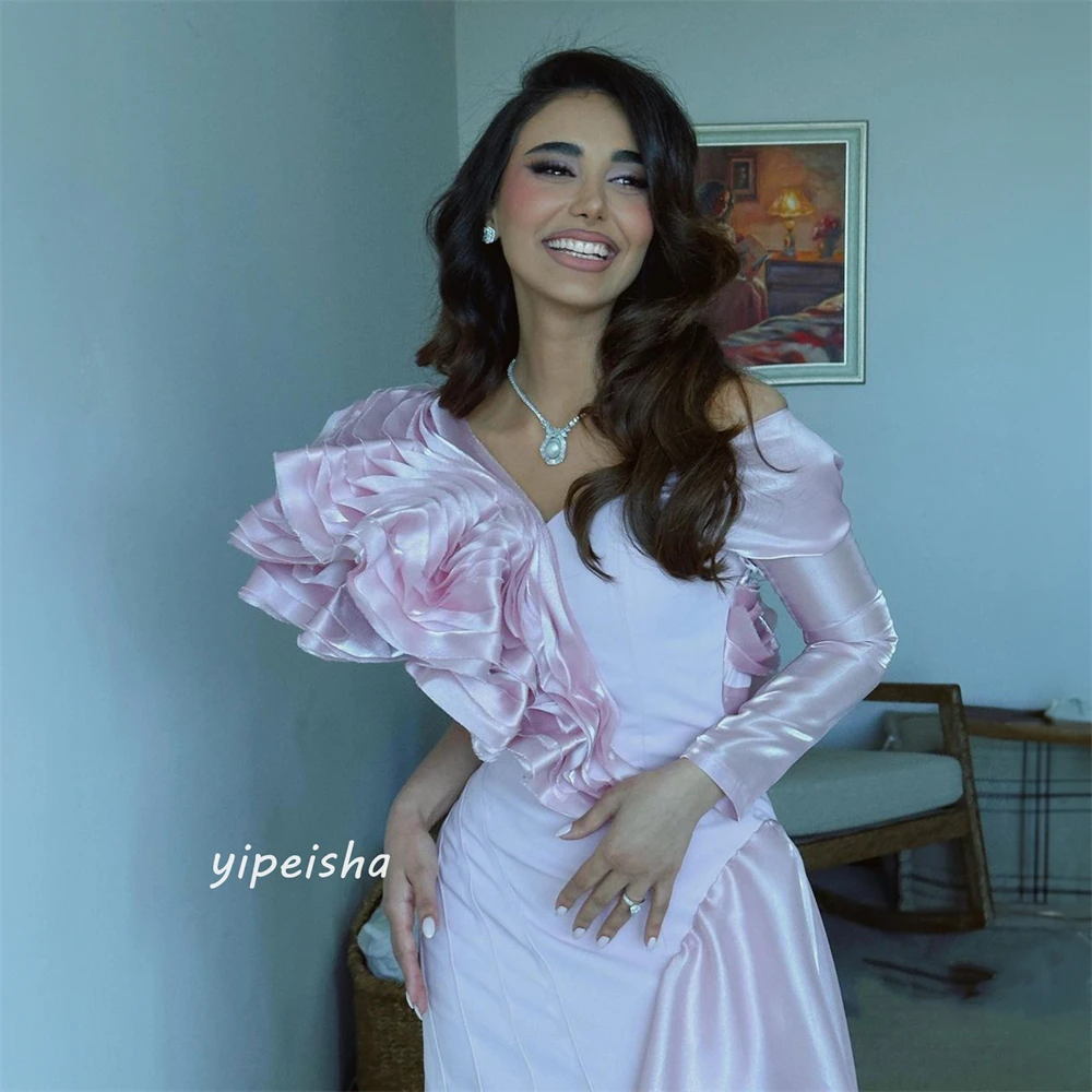 Jiayigong Sparkle Exquisite Classic Formal Evening Off The Shoulder A-line Tiered Satin Bespoke Occasion Dresses